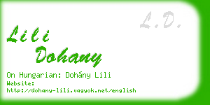 lili dohany business card